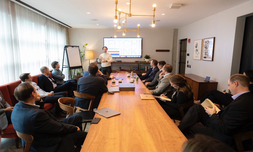 Man presenting to boardroom